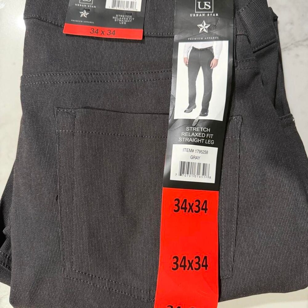 Urban-star Men's Black and Grey Jeans